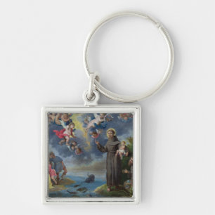 St. Anthony of Padua Preaching to the Fish Key Ring
