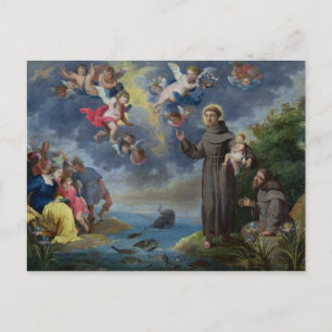 St. Anthony of Padua Preaching to the Fish Postcard