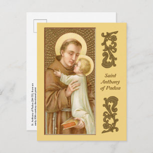 St. Anthony of Padua & the Christ Child (JM 05) Postcard