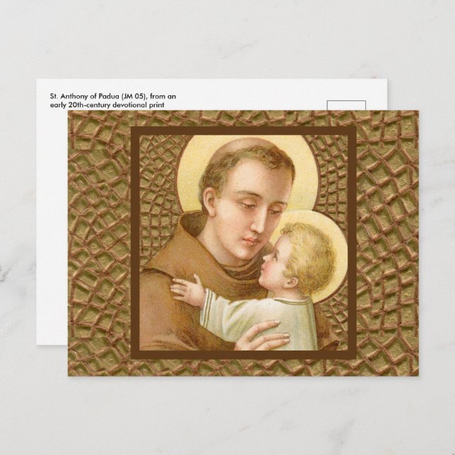 St. Anthony of Padua & the Christ Child (JM 05) Postcard (Front/Back)
