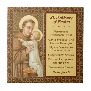 St. Anthony of Padua & the Christ Child (JM 05) Tile