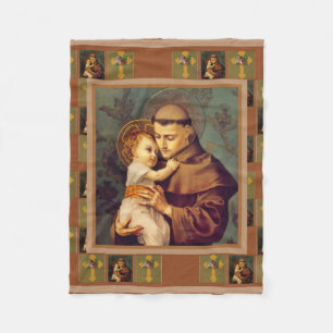 St. Anthony of Padua with Baby Jesus Fleece Blanket
