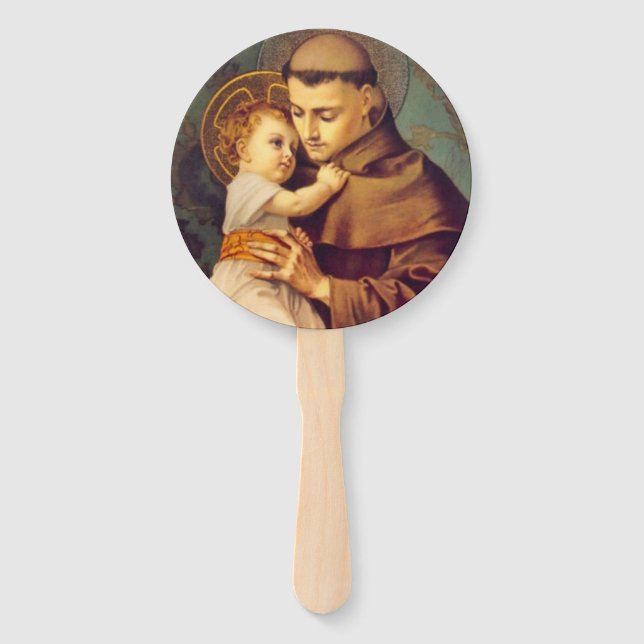 St. Anthony of Padua with Baby Jesus Hand Fan (Front)
