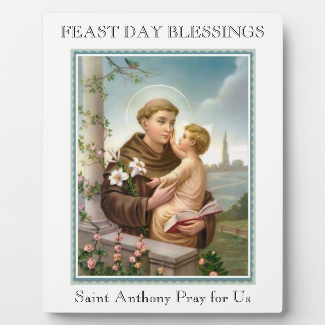 St. Anthony of Padua with Baby Jesus Plaque (Front)