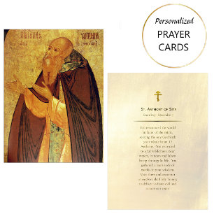 St. Anthony of Siya Orthodox Christian Prayer Card