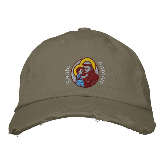 St Anthony - Sant'Antonio - Santo Antonio Embroidered Hat (Front)