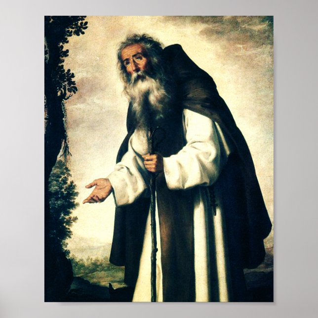 St. Anthony the Great Luminous Desert Father Poster (Front)