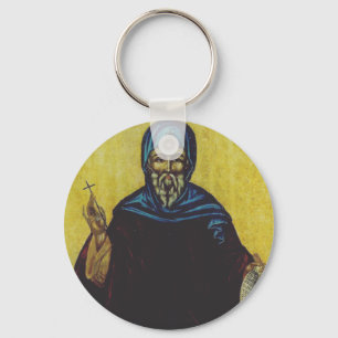 St. Anthony the Great Traditional Orthodox Art  Key Ring