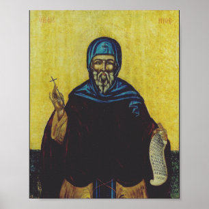 St. Anthony the Great Traditional Orthodox Art  Poster