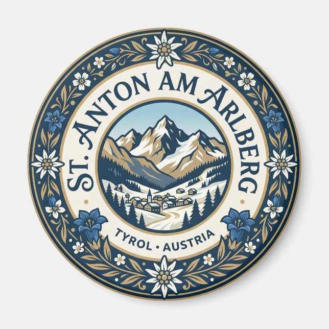 St. Anton am Arlberg Austria Magnet (Front)