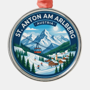 St. Anton am Arlberg Austria Metal Tree Decoration