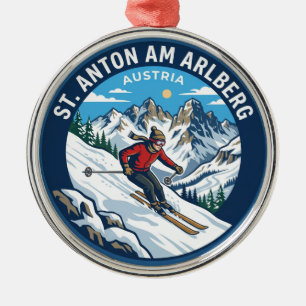 St. Anton am Arlberg Austria Metal Tree Decoration