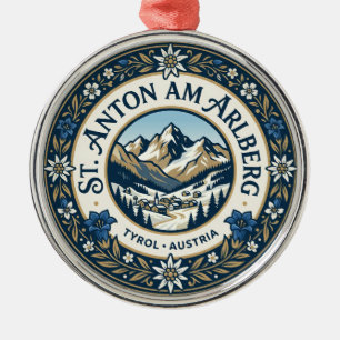 St. Anton am Arlberg Austria Metal Tree Decoration