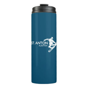 St. Anton Austria Snowboarder Thermal Tumbler