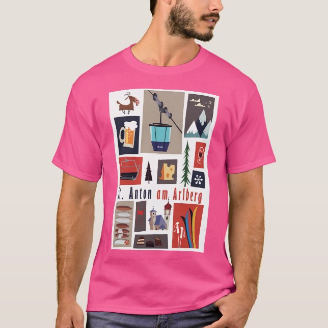 St Anton Ski Poster T-Shirt (Front)
