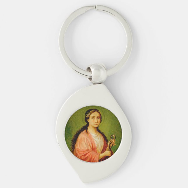 St. Apollonia (BLA 001) Swirl Charm Key Ring (Front)