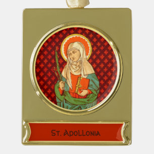 St. Apollonia (VVP 001) Gold Plated Banner Ornament