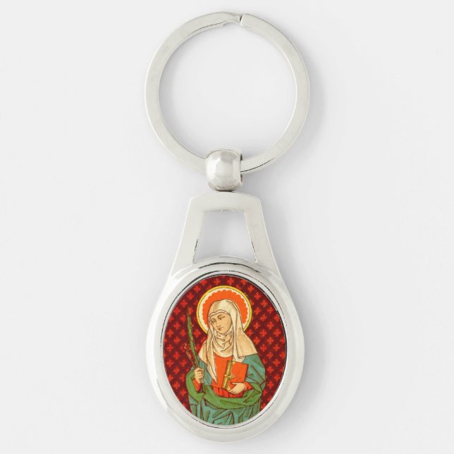 St. Apollonia (VVP 001) Oval Charm Key Ring (Front)