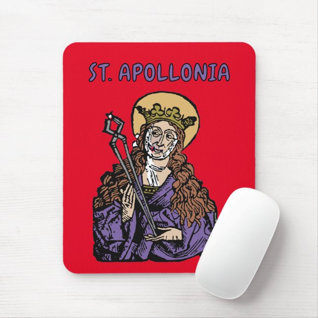 St. Apollonia with Pulled Tooth (Nuremberg)  Mouse Mat (With Mouse)