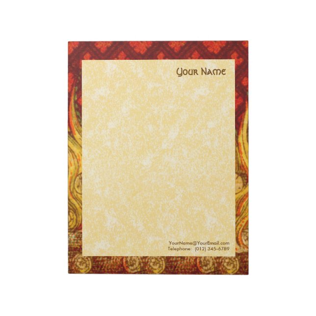 St. Apollonia's Flames (VVP 001a) 11"x8.5" Vert Notepad (Rotated)