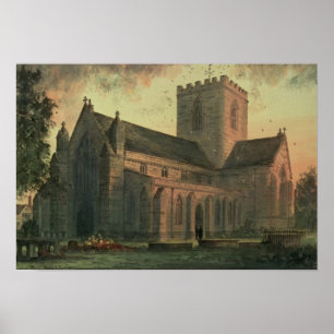 St. Asaph's Cathedral, View from the South-West Poster