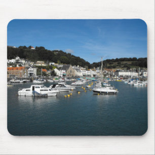 St Aubin's Harbour at high tide Mouse Mat