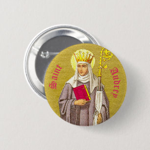 St. Audrey (Etheldreda) (P 003) 6 Cm Round Badge