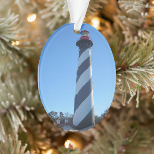 St Augstine Lighthouse on a Christmas  Ornament