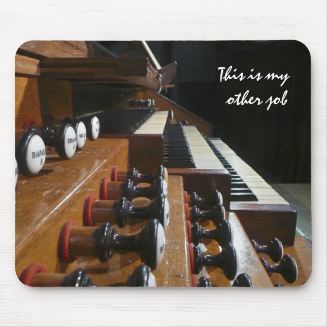 St Augustin organ console Mouse Mat (Front)