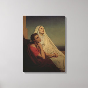 St. Augustine and his mother St. Monica, 1855 Canvas Print
