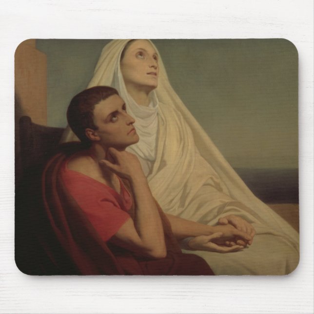 St. Augustine and his mother St. Monica, 1855 Mouse Mat (Front)