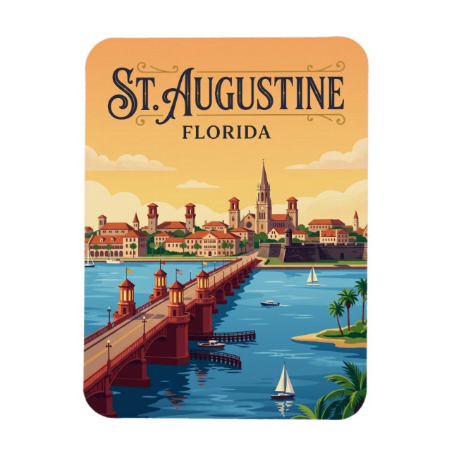 St. Augustine Bayfront USA Magnet (Vertical)