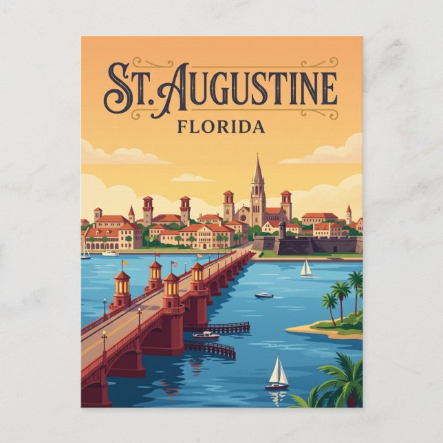 St. Augustine Bayfront USA Postcard (Front)