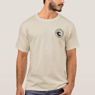 St Augustine Beach Black Ocean Wave Circle Design T-Shirt