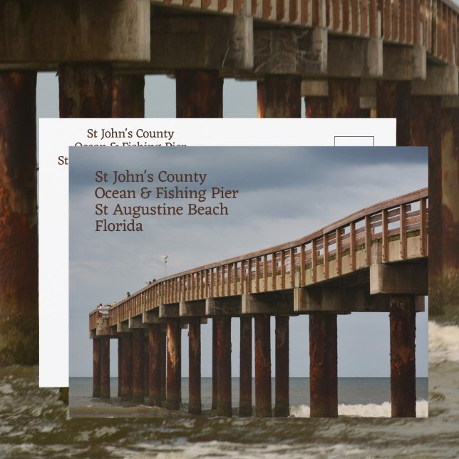 St Augustine Beach FL Pier Photographic Postcard (Creator Uploaded)