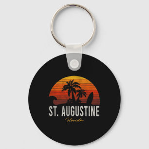 St. Augustine Beach Florida Fl Palms Vacation Surf Key Ring