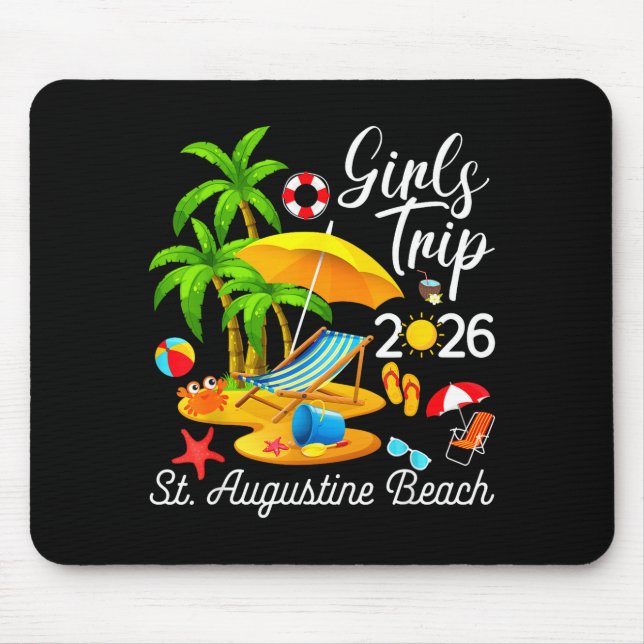 St Augustine Beach Florida Summer Artwork Mouse Mat (Front)