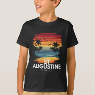 St Augustine Beach Florida Surfboard Surfing Vinta T-Shirt