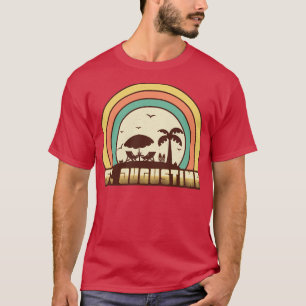 St Augustine Beach Retro Sunset Style T-Shirt