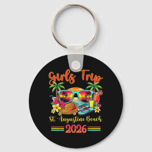 St Augustine Beach Summer Sunset Women Girls Trip Key Ring