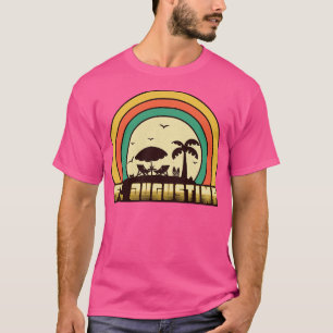 St Augustine Beach Vintage Retro Sunset Style T-Shirt