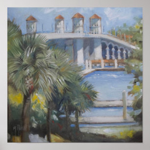 St Augustine Bridge of Lions Poster