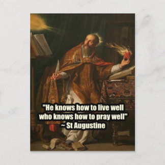 St. Augustine Catholic Spiritual Quote Postcard