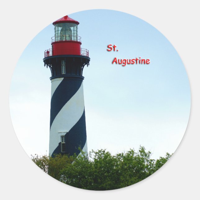 St. Augustine Classic Round Sticker (Front)