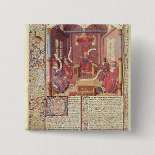 St. Augustine, Epicurus, Zeno, Antiochus & 15 Cm Square Badge
