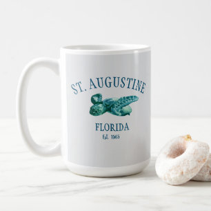 St Augustine EST 1565 Beach Sea Turtle Coffee Mug