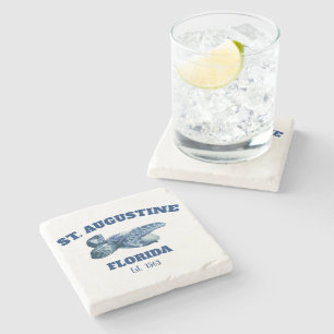 St Augustine EST 1565 Beach Stone Coaster