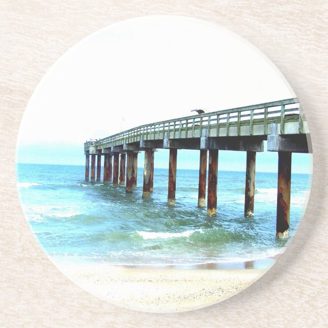 St. Augustine Fishing Pier Coaster (Front)