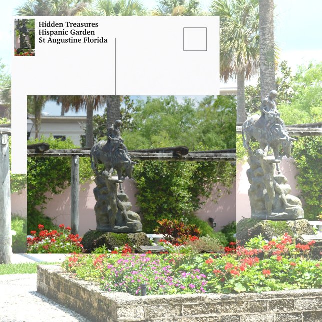 St Augustine FL Hispanic Garden Photographic Postcard (Creator Uploaded)