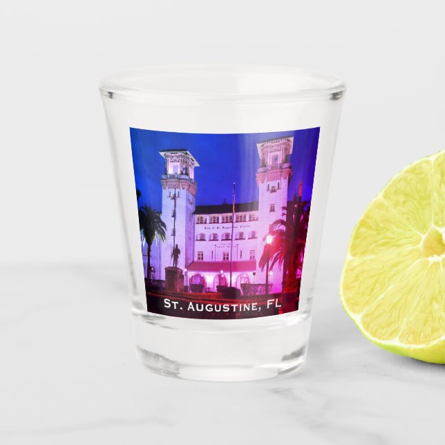 St. Augustine, FL - Hotel Alcazar Shot Glass (Front)
